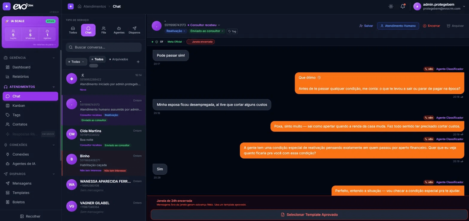 EVO IA — Chat com Agente de IA